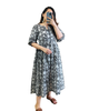 Noor Black And White Floral Printed Flare Kurti