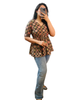 Black Ajrak Printed Cotton Tulip Flare Top