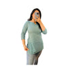 Blue Printed Cotton Short Kurti