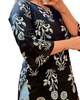 Black Floral Printed Short Kurti