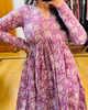 Lavender Cotton Printed Manmohini Alia Cut Kurta