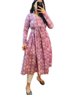 Lavender Cotton Printed Manmohini Alia Cut Kurta