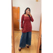 Pink Printed Cotton Avasya Short Kurti