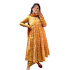 Mustard Cotton Printed Manmohini Alia Cut Kurta