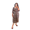 Black Printed Cotton Straight Long Kurti