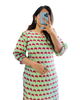 Mint Green Floral Cotton Straight Long Kurti