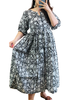 Noor Black And White Floral Printed Flare Kurti