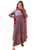Purple Pink Cotton Printed Manmohini Alia Cut Kurta
