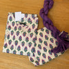 Creme Lavender Floral Printed Straight Kurta Palazzo Dupatta Set