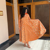 Orange Floral Cotton Printed Anaya Gher Kurta