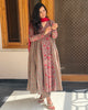 Grey Maroon Floral Cotton Printed Anaya Gher Kurta