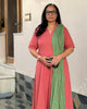Mauve Pink Solid Cotton A-Line Kurti