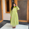 Noor Lime Green Printed Flare Kurti