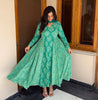 Green Cotton Printed Anaya Gher Kurta