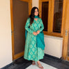 Green Cotton Printed Anaya Gher Kurta