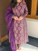 Purple Cotton Printed Anaya Gher Kurta