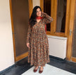 Black Kalamkari Cotton Printed Manmohini Alia Cut Kurta