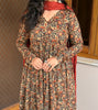 Black Kalamkari Cotton Printed Manmohini Alia Cut Kurta