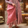 Mauve Floral Cotton Printed Anaya Gher Kurta