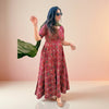 Golden Bandhej Printed Anarkali Kurta