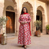 Red Paisley Cotton Angrakha Kurta