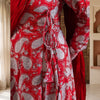 Red Paisley Cotton Angrakha Kurta