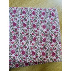 Peach Floral Straight Long Kurti