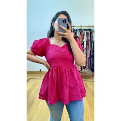 Dark Pink Hakoba Lily Top