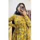 Blue Yellow Floral Manmohini Kurti Blue Yellow Floral Manmohini Kurti