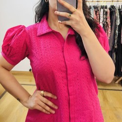 Dark Pink Hkoba A-Line Kurti