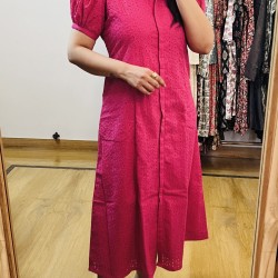 Dark Pink Hkoba A-Line Kurti