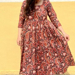 Kalamkari Noor Gher Kurti