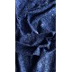 Dark Blue Floral Chikankari Umbrella Gher Kurti