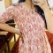 Pink Printed Princess Cut Kurti