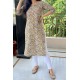 Green Ajrak  Straight Kurti