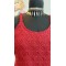 Red Chikankari Straight Kurti