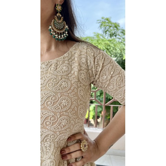 Kalamkari Embroidery Umbrella Gher Kurti