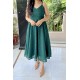 Dark Green Umbrella Gher Kurti