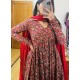 Red Printed Manmohini Kurti