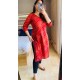 Golden Bandhani Straight Long Kurti