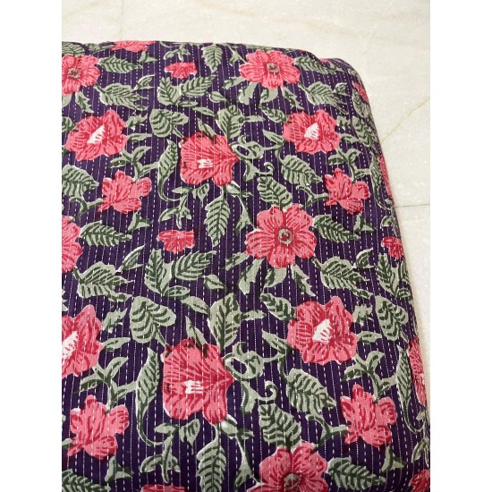 Purple Floral Kantha Manmohini Kurti