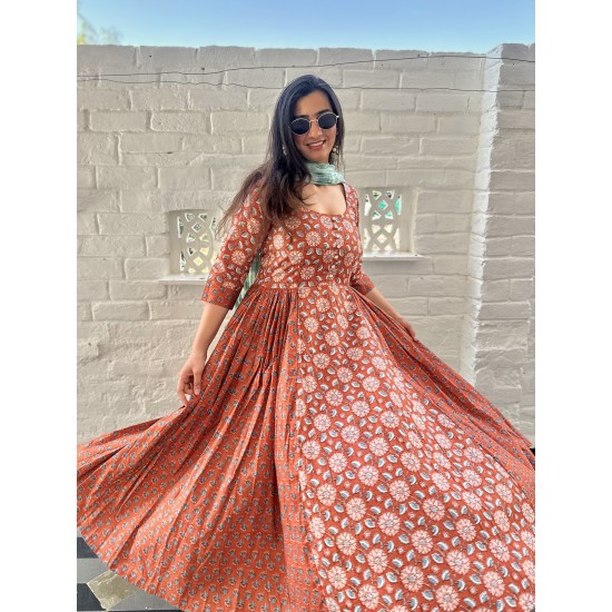 Anaya Orange Floral Suit Set Anaya Orange Floral Suit Set