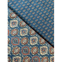 Blue Ajrak full Suit Set