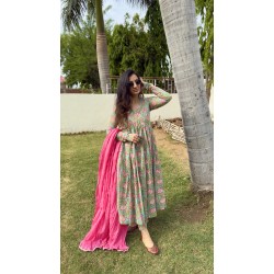 Pastel Floral Manmohini Kurti