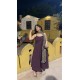 Dark Purple A-Line Kurti