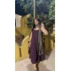 Dark Purple A-Line Kurti