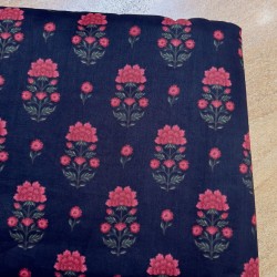 Black Floral Straight Long Kurti