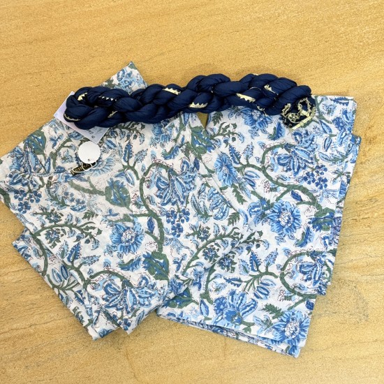 Blue Floral Printed Manmohini Kurti