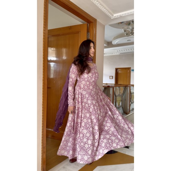 Anarkali Lavender Floral