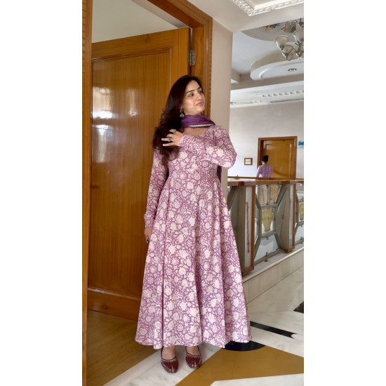 Anarkali Lavender Floral